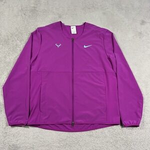 Nike Rafa Rafael Nadal Jacket Mens Large Tennis Court Dri Fit Purple CV2713-584